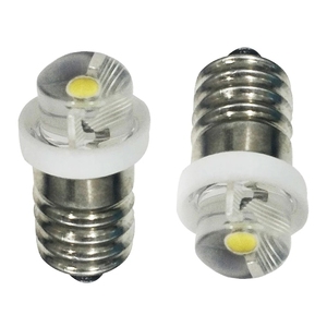 E10 0.5W 1W <strong>LED</strong> Flashlight Replacement Bulb Torches Work Light Lamp 60-100Lumen Pure White DC3V 4.5V 6V