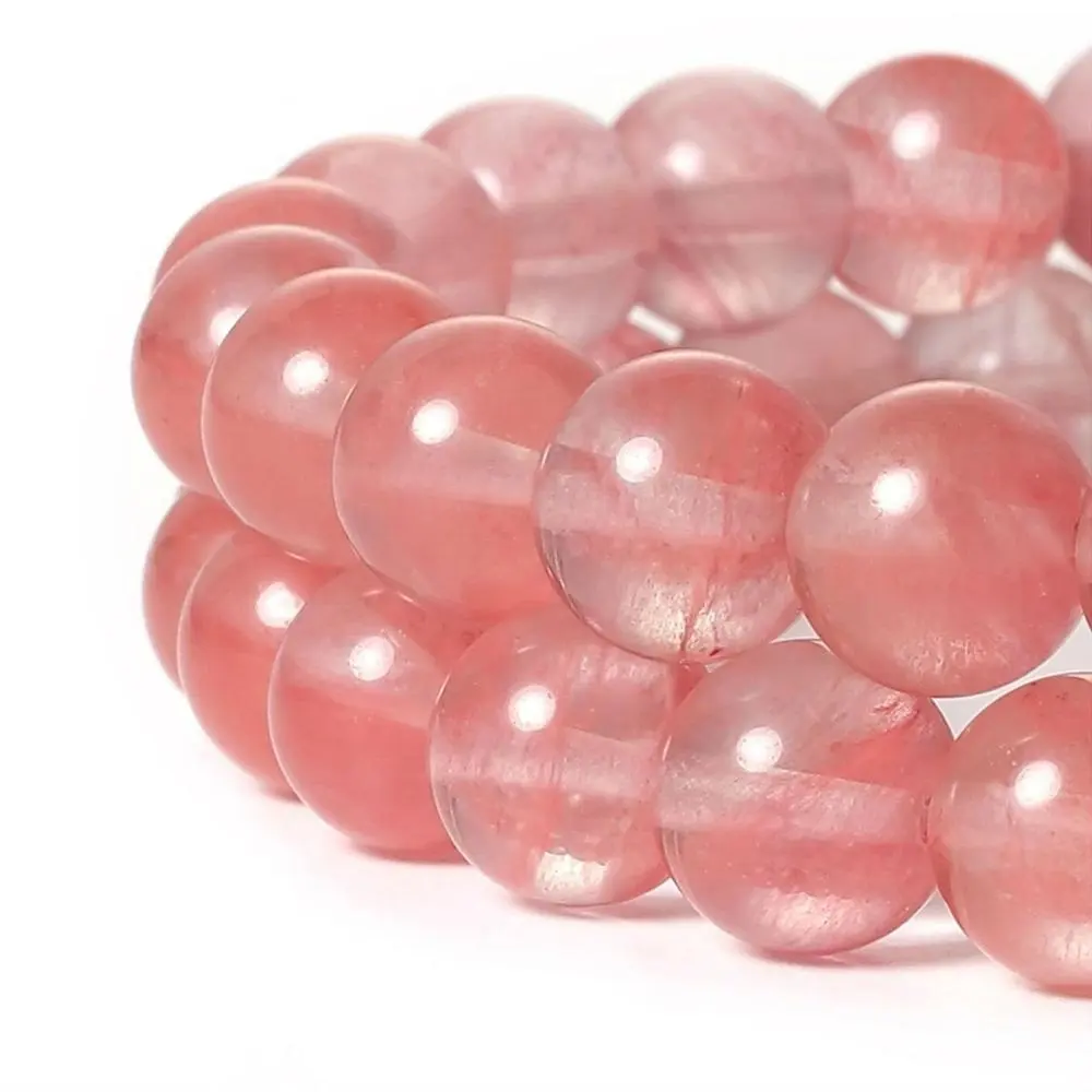 8 millimetri Anguria Cherry Perle di Quarzo Pietra Preziosa Rotonda Branelli Allentati di Pietra
