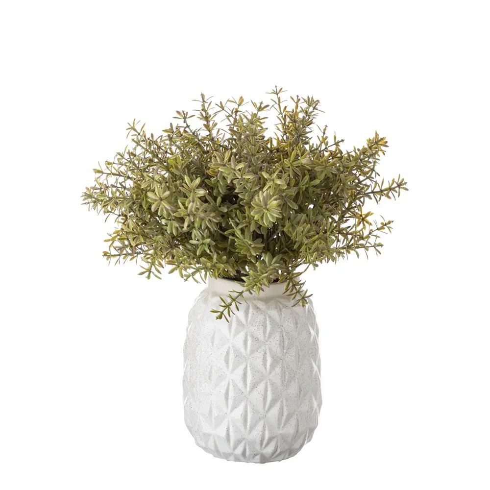 Cây hoa nhân tạo nhựa màu xanh lá cây cam thảo bó cho ngoài trời trang trí trong nhà