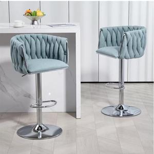 Hiện đại vải Thanh phân có thể điều chỉnh armless thủy lực nhà bếp truy cập barstool vải thanh phân ghế cho nhà sử dụng - Product Image 5