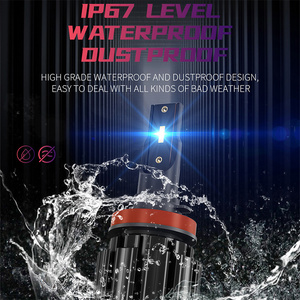 HAIZG yeni led ışık 2sides led ışık oto parçası far yüksek güç 2pcs cob çip ampul h7 araba led far - Product Image 2