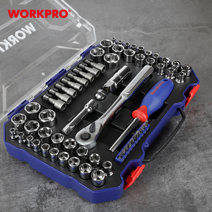 WORKPRO <strong>63</strong> PC Mechanic <strong>Tool</strong> Box Set 1/4&quot; 3/8&quot; Dr. CR-V Spanner Socket Set Auto Repair Hand <strong>Tool</strong> <strong>Kit</strong> - Product Image 2