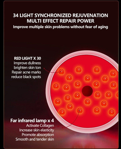 Kişisel cilt bakımı isıtma kırmızı led ışık Anti Aging kızılötesi ışık tedavisi anti-kırışıklık yüz bakımı cilt gençleştirme cihazı - Product Image 3