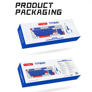 Precio al por mayor TF610 Diseño ergonómico 98 teclas USB Teclado con cable LED Ratón Combo Escritorio Oficina PC Gaming Keyboard Mouse Set - Product Image 4