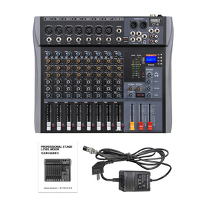 Mezclador de audio profesional de 8 canales, consola de DJ, interfaz de controlador de mezcla para escenario para tarjetas de sonido y escenarios