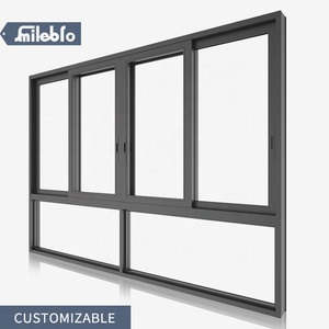 Gülümseme broş satış asya standart modelleri çift camlı alüminyum pencereler 3 parça sürgülü pencereler cibinlik veya panjur pencereler - Product Image 2