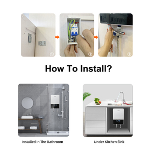Tankless Instant Electric Instant Water Heater Shower with Display Temperature and <strong>Led</strong> Screen for Dish Washers - Product Image 4