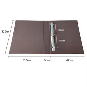 Carpeta de documentos A4 de cuero PU favorita del comprador Pro Logo personalizado películas de colores Clips planificador Notebook Carpeta de cartera de 3 anillos - Product Image 2
