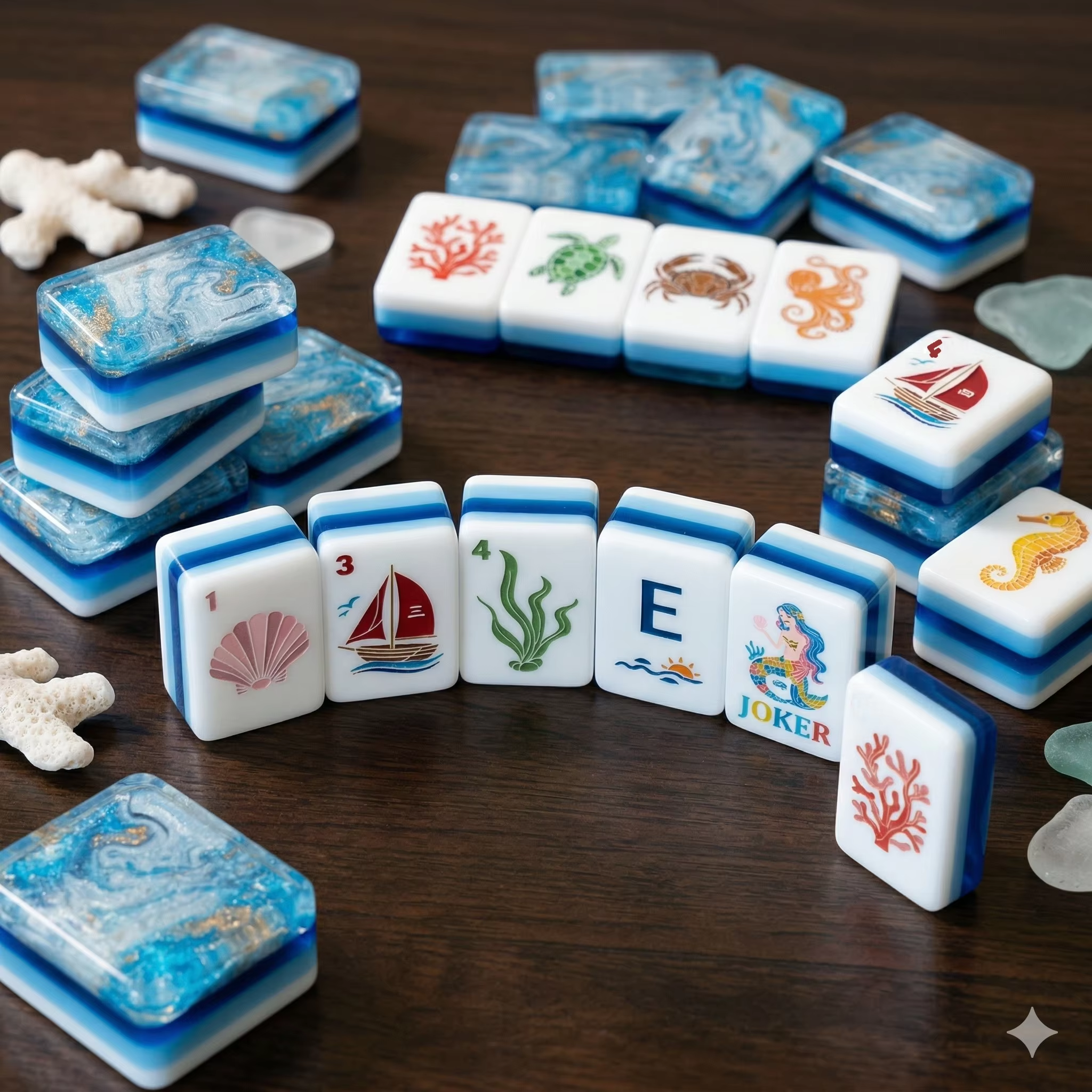 Ocean Mahjong Tiles