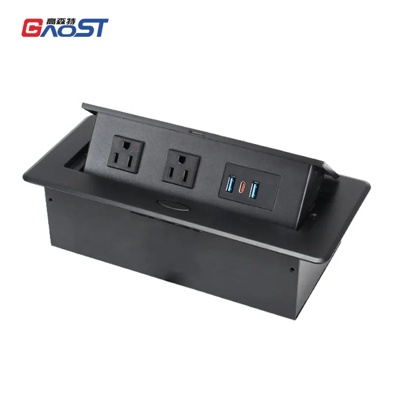 Kantoor Bureau En Meubels Inbouw Power Bar Verborgen Stopcontact Met Usb A C Oplader Voor Amerikaanse