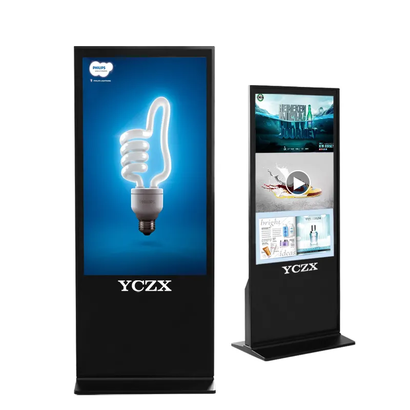 55 inch indoor touch screen digital kiosk advertising player for store / market