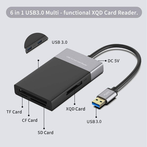 6合1 USB3.0 CF TF SD XQD存储卡读卡器闪存盘适配器 - Product Image 3