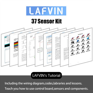 LAFVIN 37 in 1 <span class=keywords><strong>Sensor</strong></span> Module Kit für Arduinos mit Tutorail