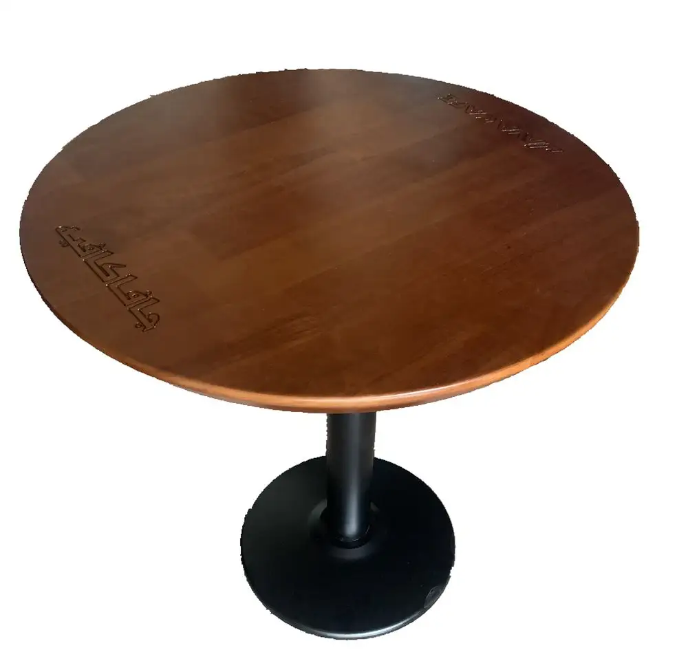 핫 세일 현대 상업 가구 나무 카페 의자와 실크 프린트와 테이블