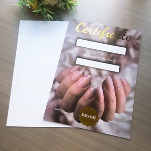 Giấy vàng in chứng chỉ đào tạo các khóa học trực tuyến miễn phí 300gsm giấy tráng thiệp chúc mừng - Product Image 5