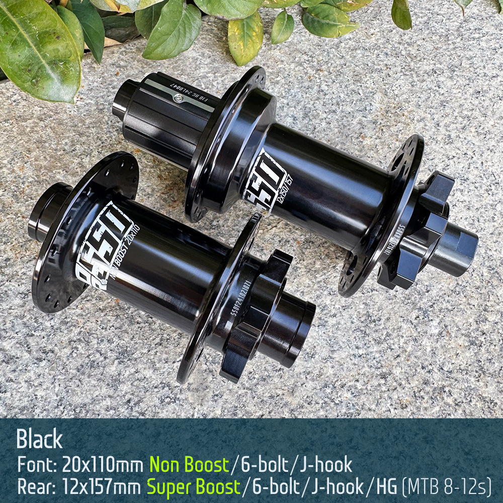 Noir F20x110 Non Boost+R12x157 Boost/HG-32 Trou/6-Boulons/J-Bend