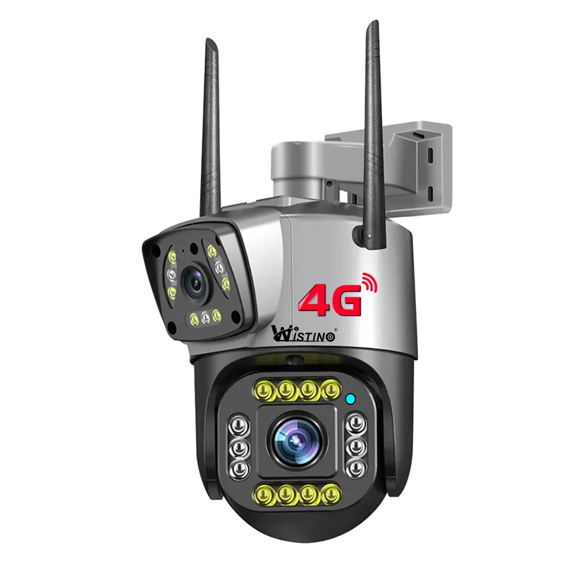 Cctv CCTV 4g 3K otomatik izleme kamera V380 su geçirmez iki yönlü ses gece görüş 4G Sim kart Cctv