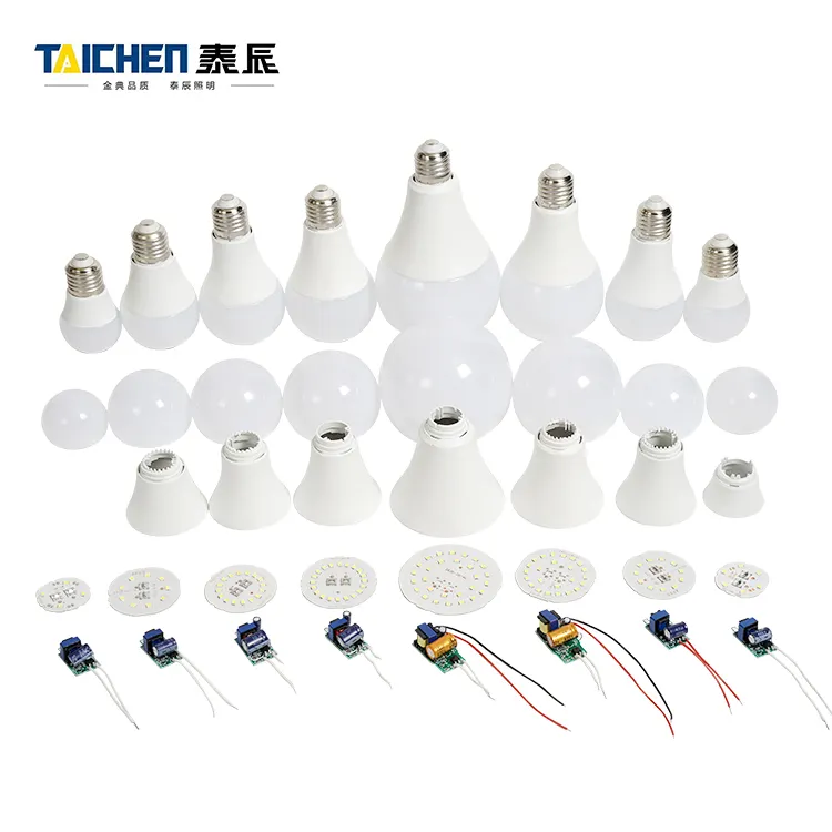 新着屋内プラスチッククラッドアルミニウムLED電球3w 5w 7w 9w 12w 15w 18w 22w E27B22ベースLED電球ランプ