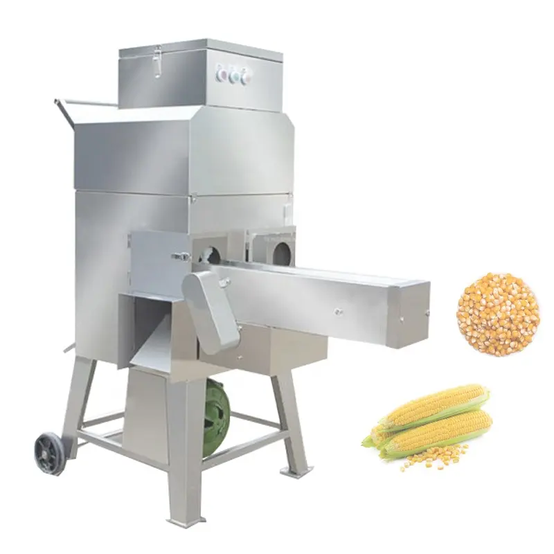 Stainless Steel Fresh Corn Shelling Machine High Efficient Fresh Maize Sheller High Productivity Sweet Corn Thresher