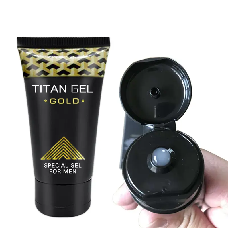 Crema de masaje para agrandar el pene efectiva Gold Titan Gel especial de larga duración para hombres