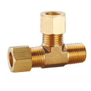 1/4金属铜三通管件压缩黄铜三通连接 - Product Image 3