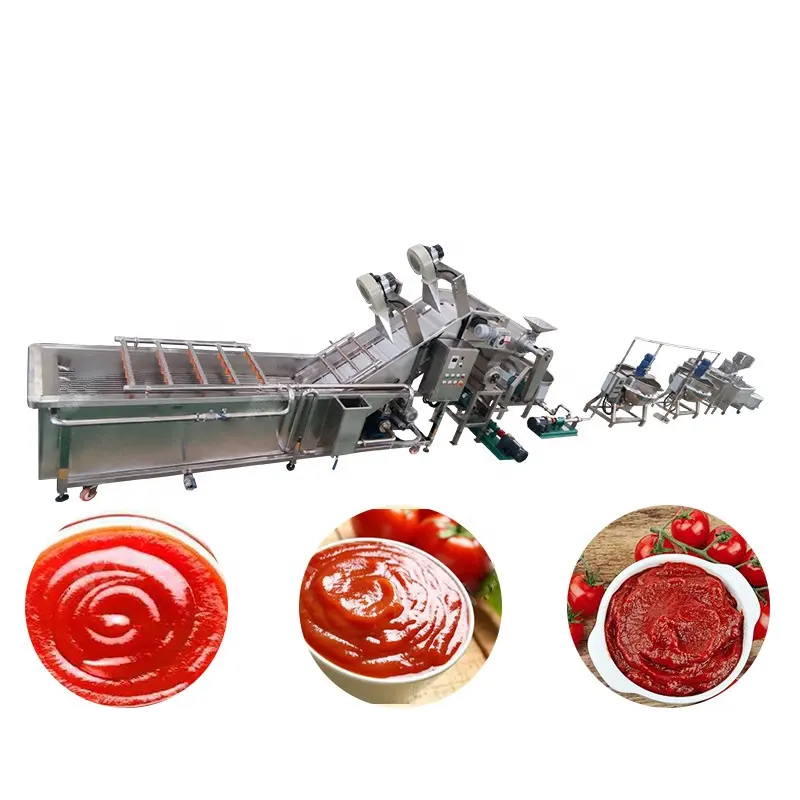 Kullanıcı dostu konsantre domates üretim hattı basit domates püresi üretim hatları
