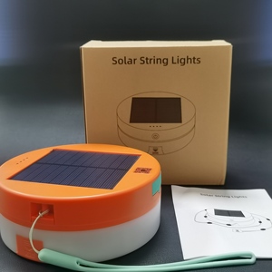 Bankcn装飾5m屋外防水カスタムRGBマルチカラー充電式PVCスマートソーラーパワーLEDストリングライト - Product Image 5