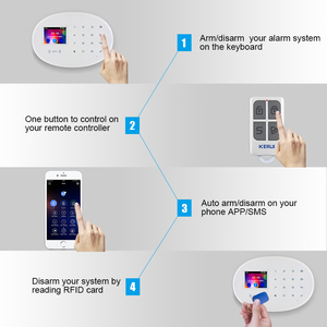 KERUI-sistema de alarma de seguridad para el hogar, Panel táctil inalámbrico TFT de 2,4 pulgadas, WIFI, 4G, GSM, alarma antirrobo para casa inteligente, Tuya - Product Image 2