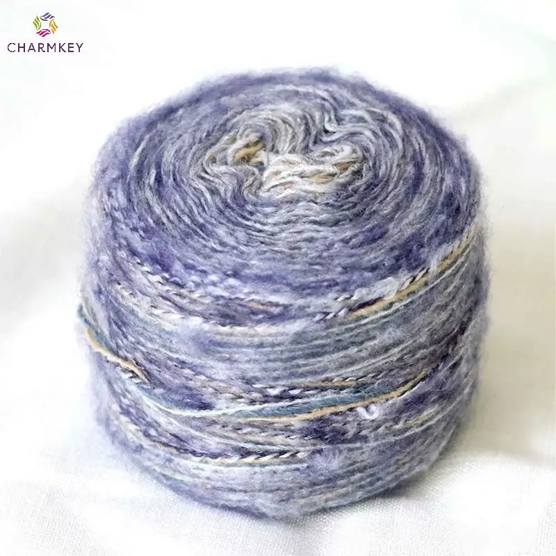 Charmkey produttori a basso prezzo Fancy small fragrance yarn mohair wool blended yarn per maglione alla moda
