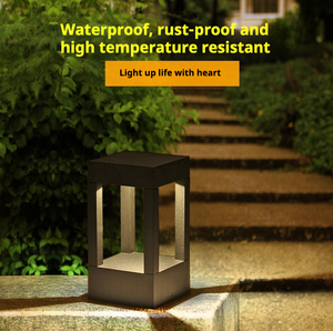 60cm 40cm IP65 Bollard Lawn Light IP65 square Lawn <strong>Lamp</strong> Park Landscape Garden <strong>Yard</strong> Square Led Solar Lights Outdoor Waterproof - Product Image 6
