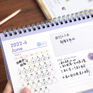 Hàng năm dây ràng buộc bảng quảng cáo hàng ngày cá nhân Máy tính để bàn tùy chỉnh bàn lịch giấy văn phòng in Offset Kích thước tùy chỉnh - Product Image 4