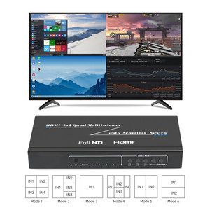 HDMI Multiviewer 4x1 Quad Screen Multiviewer with Seamless HDMI <strong>Switcher</strong>