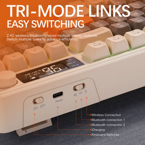 Free Wolf M96 Teclado Personalizado de 96 Teclas RGB Retroiluminado Bluetooth Inalámbrico de Modo Dual Teclado para Juegos - Product Image 2