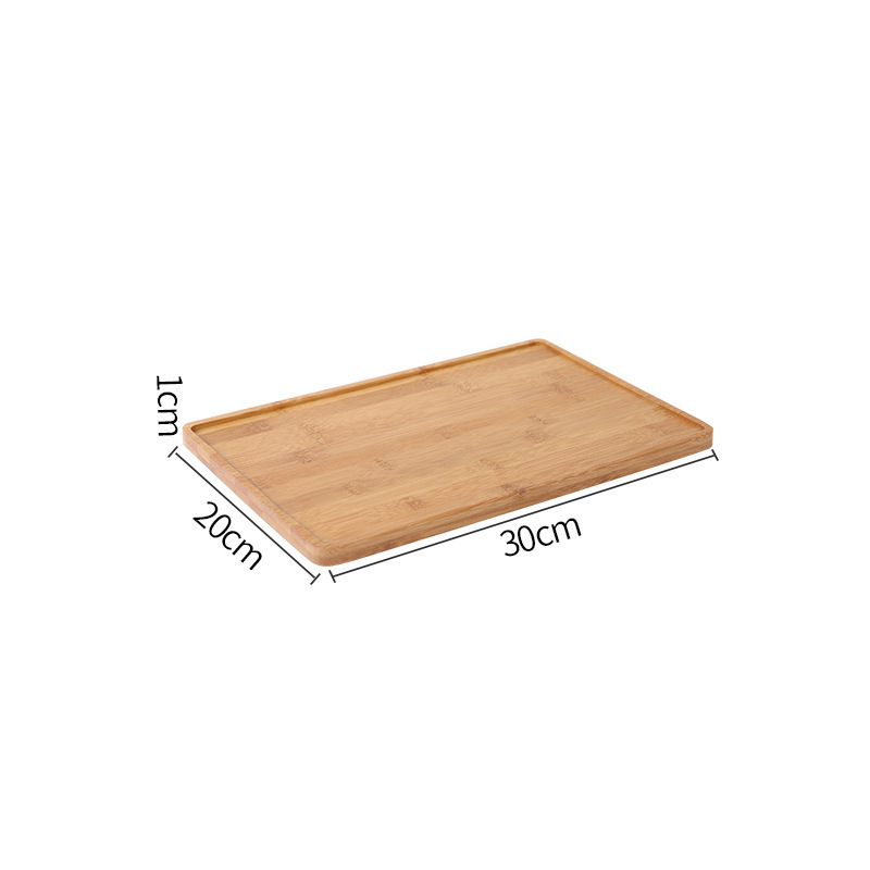 Assiette plate en bambou, 30*20*1cm