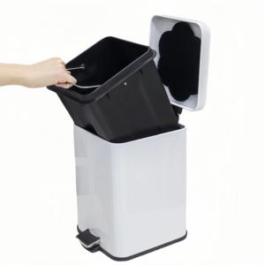 Cubo de basura para caca de perro pequeño de 6L, control de olores exteriores, Cubo de pedal impermeable para exteriores con tapa, contenedor de eliminación de residuos de mascotas, patio trasero - Product Image 5