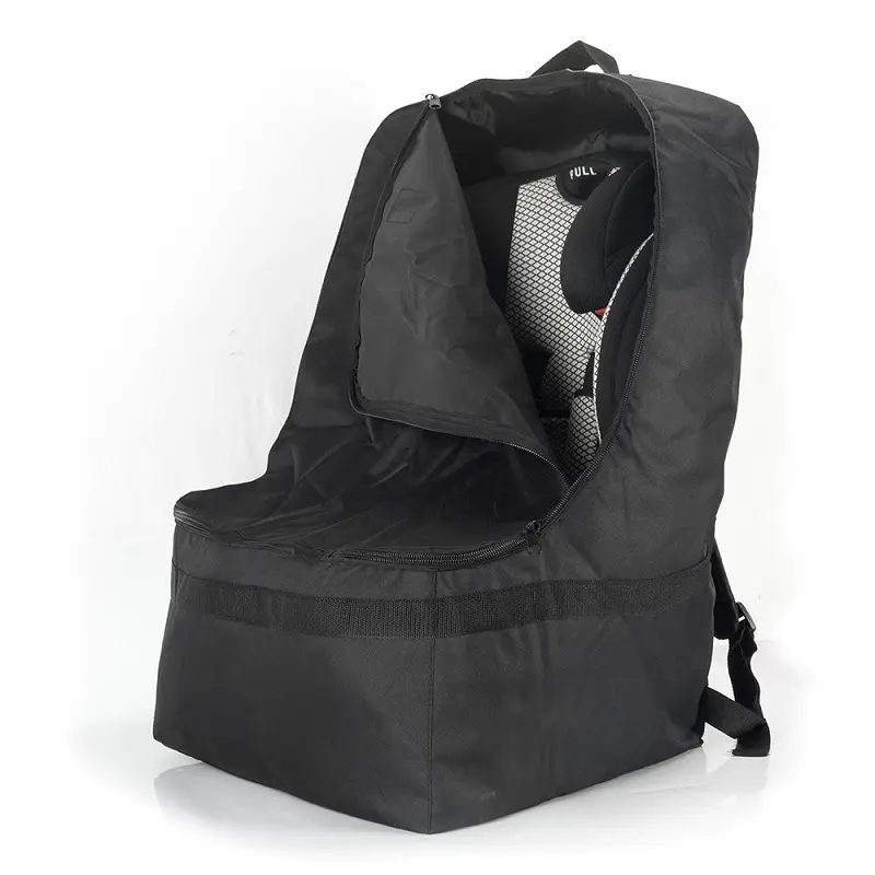 Ekstra yastıklı ve su geçirmez bebek araba koltuğu seyahat çantası kapısı omuz askıları ile sırt çantası kontrol