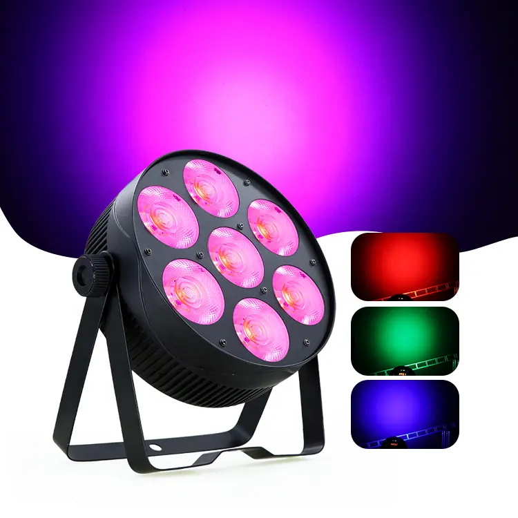 Forestfly mini luz estroboscópica 7*30w, lavagem por iluminação rgb dmx led, palco, cob, para dj, disco e clube