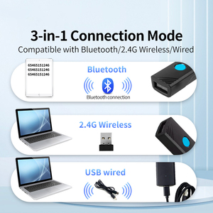 JINGXIN Store 2D 1D portátil Bluetooth con cable lector de código de barras supermercado escáner de código de barras inalámbrico - Product Image 3