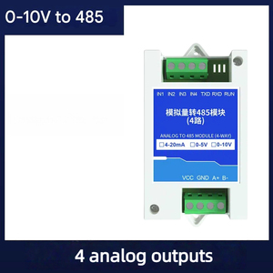 Conversion Acquisition Module <strong>Analog</strong> 4-20mA 5V 10V to RS485 <strong>Modbus</strong> <strong>RTU</strong> Protocol 2CH 4ch 8Ch Digital RS485 Transform Modules - Product Image 5
