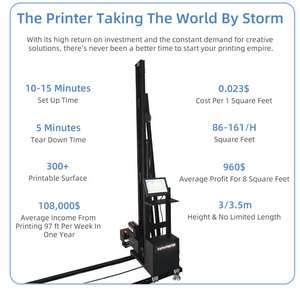 Faith Automatic 3d Vertical Wall Printer Direct to Wall Painting Machine Stitching Printing Wall Inkjet Printer - Product Image 2