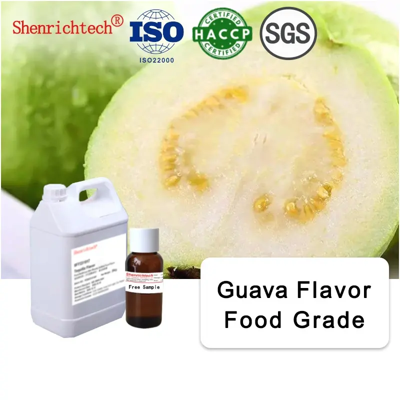 Sabores de frutas comestibles de fábrica ISO, esencia de sabor de guayaba de granadina para bebidas, bebidas, helados, helados