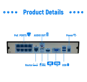 Factory Direct Sales UIN NVR3108-P8 8Ch 1SATA Ultra PoE NVR Uin 8-Channel 4k/8mp <strong>Network</strong> Monitoring Video Recorder <strong>Ip</strong> - Product Image 5