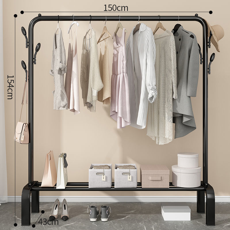 Black 150cm arched coat rack