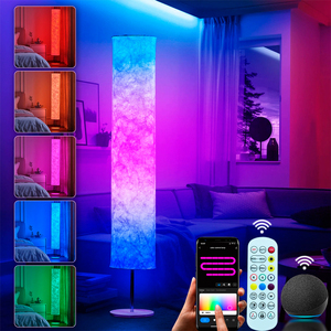 Lampada da terra RGB con telecomando di sincronizzazione musicale, funzione di memoria Design moderno futuristico, illuminazione a gradiente multicolore - Product Image 2