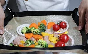 16.5&quot; X 11.6&quot; <strong>No</strong> Leak Silicone Pad Corners Clip up Equipped with Buttons <strong>Baking</strong> Mat, Food Mat, Oven <strong>Baking</strong> Pan <strong>Easy</strong> to Clean - Product Image 5