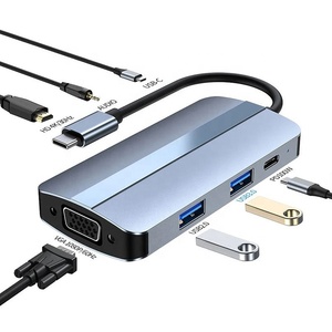 7-em 1 <span class=keywords><strong>USB</strong></span> <span class=keywords><strong>C</strong></span> Hub 7 em 1 <span class=keywords><strong>USB</strong></span> <span class=keywords><strong>C</strong></span> Tipo-<span class=keywords><strong>C</strong></span> Hub Adaptador para HDMI VGA Multiport Dock Station Com 4K HDMI 100W PD USB3.0 Headphone Jack