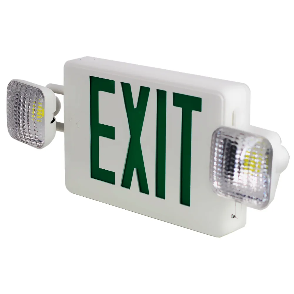 U/L CE certificazione a parete LED di illuminazione antincendio di emergenza forniture regolabile doppia testa uscita verde segno