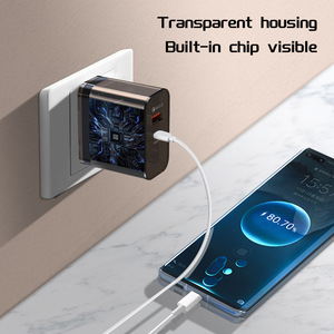 <strong>38W</strong> Transparent Shell <strong>Charger</strong> for Xiaomi Turbo Charging EU US PD20W USB QC3.0 Fast Charging Adapter - Product Image 3
