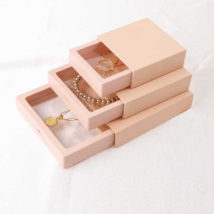 Add logo High End Jewelry Box  Jewel Rigid Paper Jewelry Packaging for Small Business