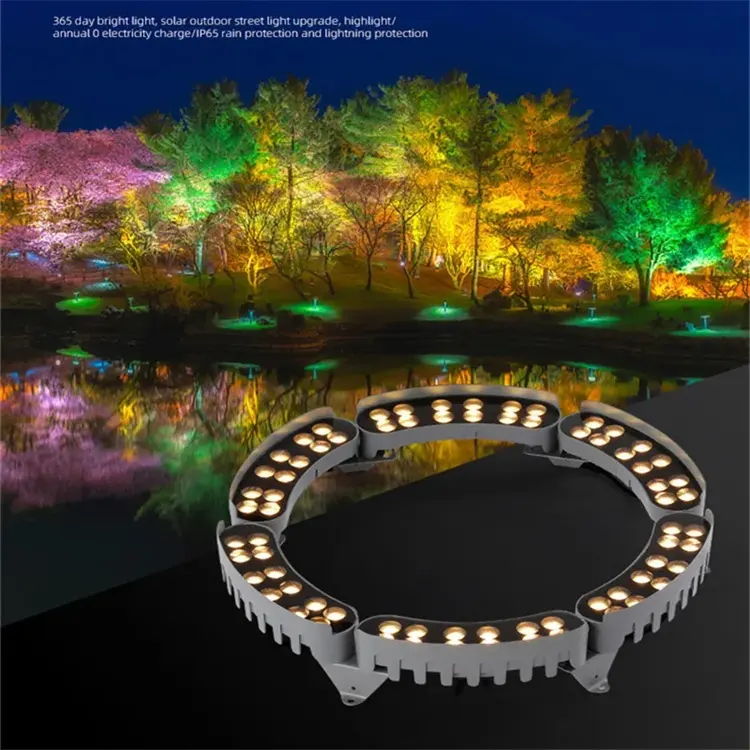 Led Tree Yard Decoration Tree Waterproof Landscape Lighting Corrugated Light Ring Roman Column Light 12v 220v 12w